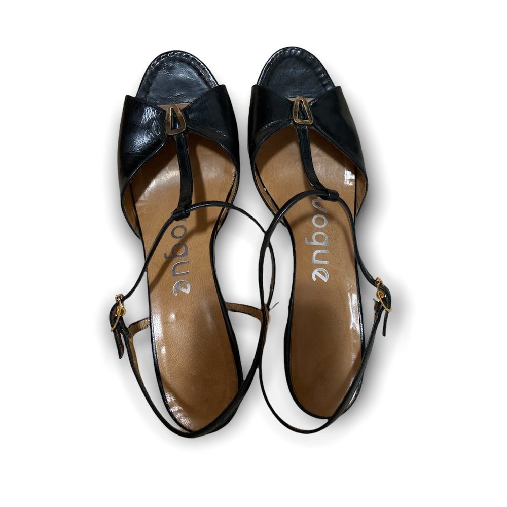 COPY - 50's Vogue Peep Toe Heels Women's Shoe Black Size 7